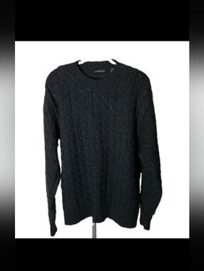 Joseph&Lyman Gray Heavyweight Wool Blend Crew Sweater Large